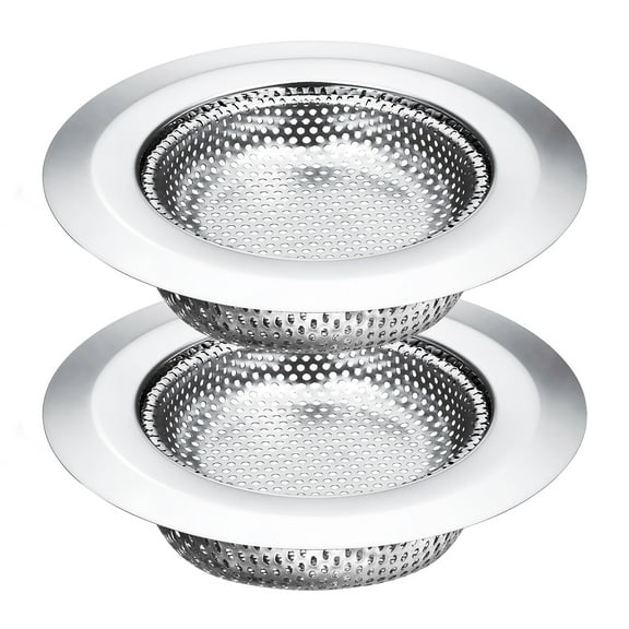 Garnen 2 Pcs Kitchen Sink Strainer Basket, Stainless Steel Mesh Sink Drain Filter, Sink Stopper for Food, Shower Drain Hair Catcher 4.3"