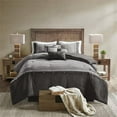 thumbnail image 4 of Pemberly Row 7-Piece Polyester Microsuede Comforter Set in Gray, 4 of 15