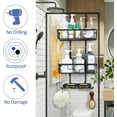 Over the Door Shower Caddy, 3 Tier Hanging Shower Organizer Shelf