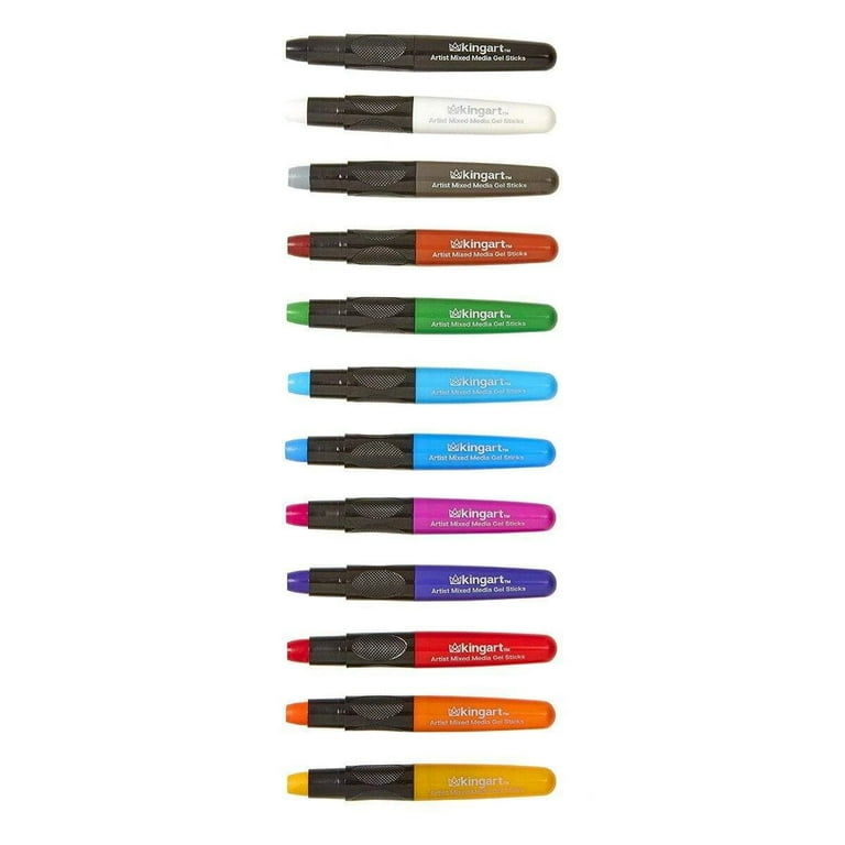 KINGART Watercolor Brush Markers • 12 Vivid Colors, Water-Based Ink