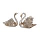 thumbnail image 4 of 2 piezas de cisne escultura figurina de cisne regalo de inauguración de la casa decoración moderna decoración del hogar adornos para la casa del hogar Plata, 4 of 9