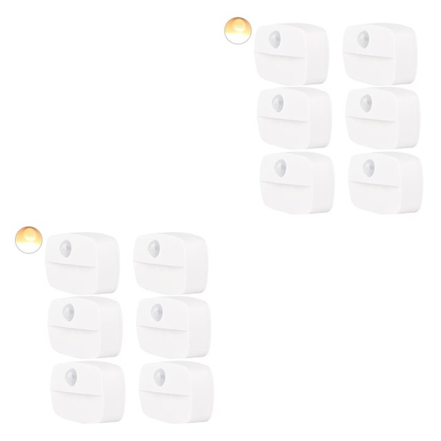Injueey Sensor de luz nocturna de inducción inteligente, lámpara inalámbrica, protección ocular, mesita de noche, armario, pasillo, Type4 NO4