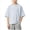 Blue, variant on Kids Crew Neck Short Sleeve Tee Classic Stripe Raglan Shoulder Soft Versatile Daily Shirts for Boys Girls for 0‑8Y
