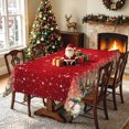 thumbnail image 4 of Nanqianyi Snowflake Snowman Christmas Tablecloth,60"x120",Waterproof Stain Resistant Table Cover For Winter Xmas Party Decor, 4 of 6