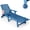 BLUE, variant on Ciokea Lounge Chair Outdoor with Wheels HDPE Chaise Lounge Chair Wood Texture 5 Positions Cup Holder for Patio Pool Grey