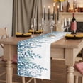 thumbnail image 2 of Table Runners 70 Inches Long Dress Scarves, Eucalyptus Leaves Farmhouse Coffee/Dining/Kitchen Table Decor, Holiday Table Runner, Light Blue Summer Botanical Weeping 13x70 Inch, 2 of 9