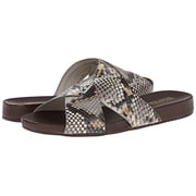 MICHAEL Michael Kors Womens SOMERLY Leather Open Toe Casual Slide Sandals