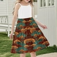 thumbnail image 1 of LOVZFMLL Robe d'Été Imprimée à Manches Courtes avec Poches à Volants et Col Rond pour Filles, 1 of 7