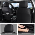 thumbnail image 4 of Coverado Car Seat Covers, Faux Leather with Mesh Fabric Front Car Seat Protectors, 4 Pieces Universal Fit for Most Cars SUV Trucks, Black&Gray, 4 of 10