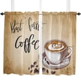thumbnail image 5 of Coffee Coffee Beans Retro Curtains Home Decor Living Room Kitchen Balcony Room Window Curtain Bedroom Patio Decoration, 5 of 7