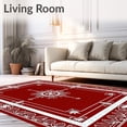thumbnail image 2 of ODIKA 5' x 7' Machine Washable Non-Slip Area Rug, Traditional Star High Traffic Rug, Red, 627178, 2 of 7