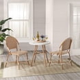 thumbnail image 4 of Better Homes & Gardens Lilah Outdoor 2-Piece Wicker Parisian Bistro Chairs, Tan & White, 4 of 7