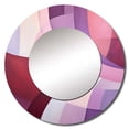 thumbnail image 2 of Designart "Abstract Shapes with Mauve Motion I" Abstract Shapes Rund Mirror For Wall Decor - Large Purple Round Printed Mirror -Modern Round Living Room Mirror - 23" x 23", 2 of 6