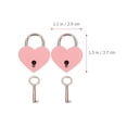 thumbnail image 3 of 3 Sets Heart Shaped Small Padlock Keyed Mini Love Locks for Storage Box Diary Book, 3 of 8