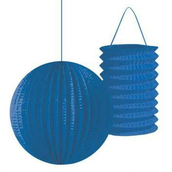 Blue Paper Lantern Set of 2