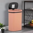 thumbnail image 2 of CL.HPAHKL 50 Liter Motion Sensor Trash Can, 13 Gallon Stainless Steel Kitchen Garbage Can with Lid, Automatic Waste Bin for Home Office, Bathroom, Pink, 2 of 7