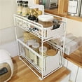 thumbnail image 5 of Sink shelving kitchen under the platform seasoning bottle rack storage rack table telescopic push pull drawer type cabinet, 5 of 6