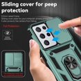 thumbnail image 3 of Galaxy S22 Ultra Case,Dteck Shockproof Rubber Rugged Case Hybrid Hard Ring Holder Kickstand Slide Camera Lens Protector Cover for Samsung Galaxy S22 Ultra,Darkgreen, 3 of 8