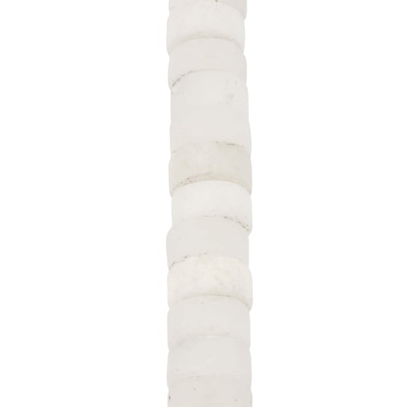 Bead Landing White Quartz Matte Heishi Beads, 12 Pack