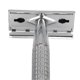 thumbnail image 2 of Rasoir de sécurité portable en acier inoxydable, classique, à double tranchant, pour homme, 2 of 4