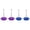 Purple+Blue, variant on 4-Pack 12 Ounce Hummingbird Feeder – 30 Port with Perch & Built-In Ant Moat