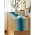 thumbnail image 5 of Table Runner 120 Inches Long for Kitchen Dining, Turquoise Yellow Ombre Dresser Scarf Farmhouse, Dining Table Decorations for Wedding/Parties, Farmhouse Modern Gradient Art 13 x 120 In, 5 of 8