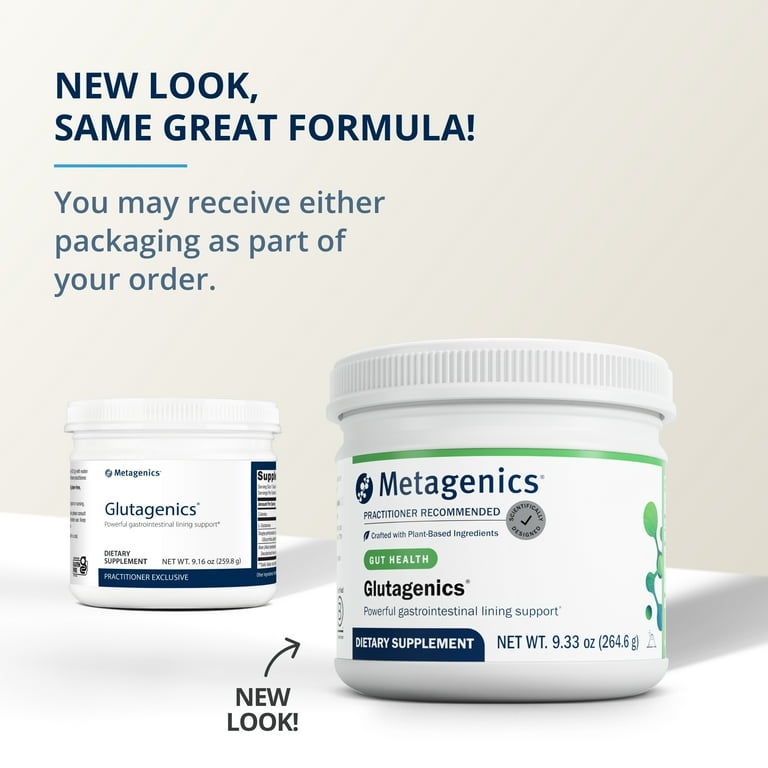 Metagenics Glutagenics - For Immune Support, Gut Health & Proper Digestion*  - With L-Glutamine, Aloe Powder & DGL - Amino Acid Supplement for Men &  Women - 60 Servings - 9.33 Oz
