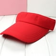 thumbnail image 1 of Chapeaux de Sport pour Visière Chapeau Réglable Été Coton Casquette pour Hommes Femmes Rouge, 1 of 2