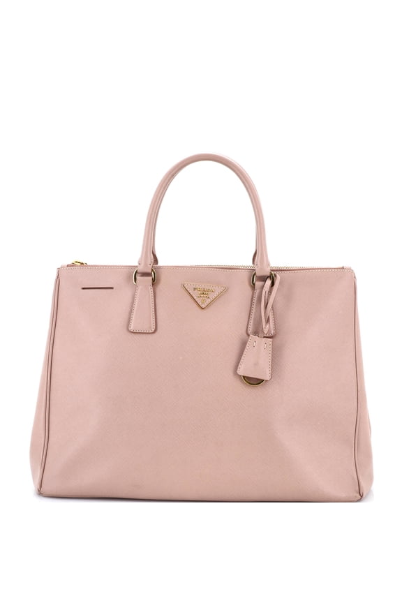 Pre-Owned Double Zip Lux Tote Saffiano Leather Medium By Rebag