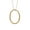 Gold, variant on Heavenly Hoop Oval Pendant Necklace