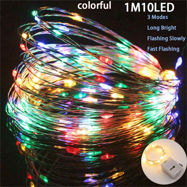 1M 2M 3M Luz De Hadas LED Alambre De Cobre Cadena De Luces Al Aire Libre Guirnalda Boda Impermeable Interior Y Lámpara Decorativa Gao Jiahui unisex