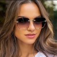 thumbnail image 1 of Gafas de sol cuadradas sin montura para mujer, gafas de sol de marca de lujo de diseñador, gafas de sol rojas de verano a la moda para hombres, gafas de sol con protección UV400 - J, 1 of 5