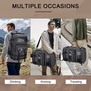 WITZMAN Large Nylon Travel Backpack for Men Carry on Duffle Bags Fit for 17 inch Laptop Luggage Backpack Airline Approved(B685 Silvery Grey)
