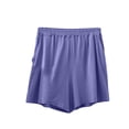 thumbnail image 2 of Kinrui Women's Plus Size Pajama Shorts Soft Comfy Sleepwear Blue 3XL, 2 of 7
