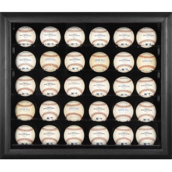 Black Framed 30 Baseball Display Case