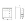 thumbnail image 5 of Tvilum Madrid 5 Drawer Chest Dresser for Adults, White, 5 of 20