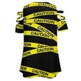 thumbnail image 5 of Caution Tape Womens Summer V Neck Zipper Top Short Sleeve T Shirt Off Shoulder Top Casual Classy Loose Shirts, 5 of 7
