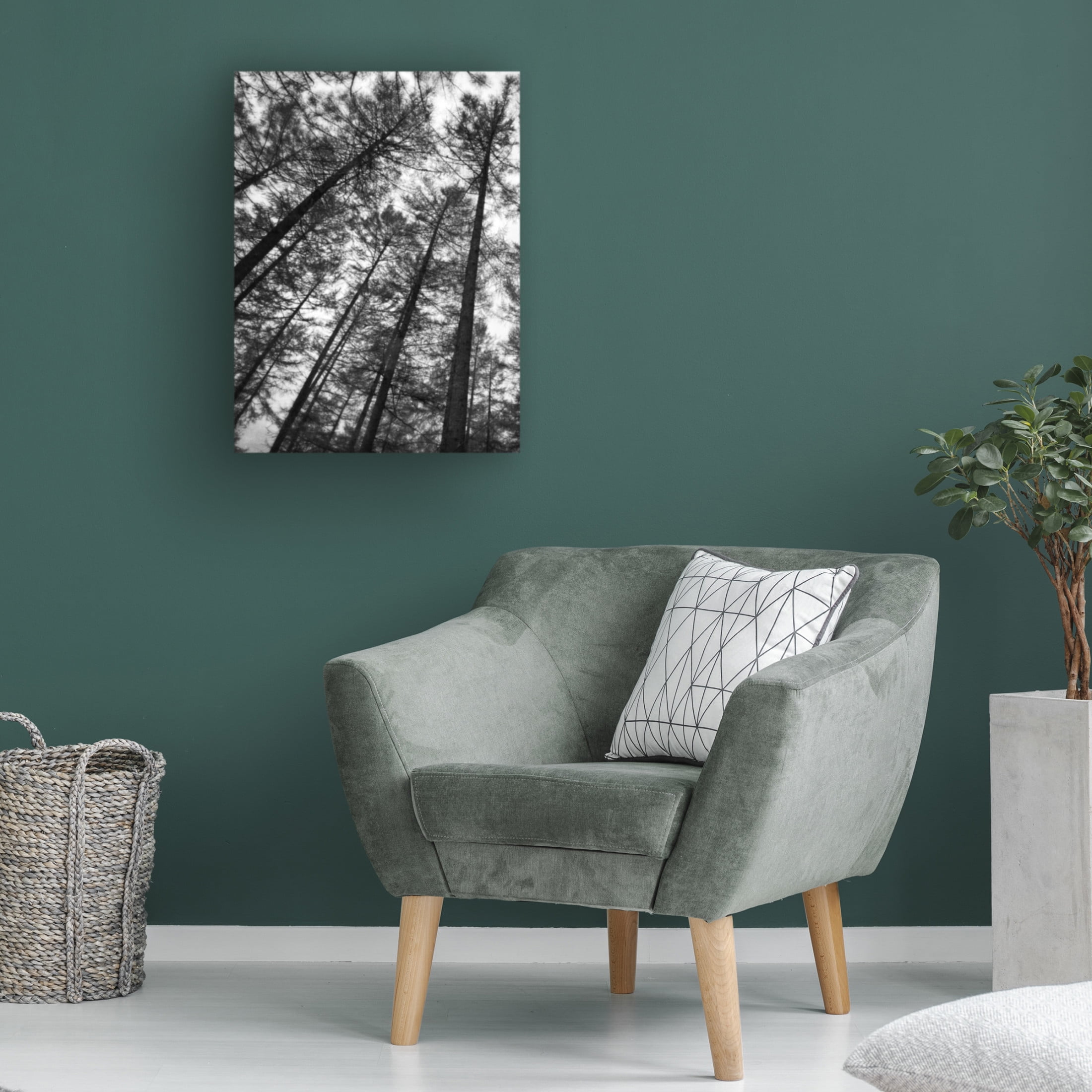 Canvas Wall Art - Tom Quartermaine 'Set of 2 Dark Tree Forest Wall Art Prints 1' Wall Art for Living Room, Bedroom, or Office Décor by Trademark Fine Art - 35 x 47 Inches