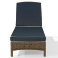 thumbnail image 4 of Pemberly Row Wicker Patio Chaise Lounge in Brown and Navy, 4 of 10