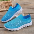 thumbnail image 4 of Womens Rhinestone Shoes Mesh Sparkling Glitter Slip On Sneaker Non Slip Running Walking Shoes Gym Sports Athletic Sneaker Lightweight Casual Fashion Sneakers, 39, 4 of 7