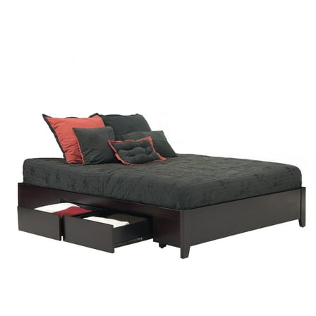 Nilmann Moden Classic Cal King Storage Bed in Espresso Mahogany