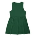thumbnail image 4 of Summer Women's V-neck Sleeveless Dresses Solid Color Casual Pleated Loose Tank Top Dress, 4 of 7