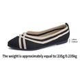 thumbnail image 6 of FRSASU Women's Flats Shoes Pointed Toe Knit Ballet Comfortable Dressy Slip On Flat Classic Ballet office Work Shoes Black, 6 of 9
