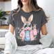 thumbnail image 5 of Camiseta de Cuello Redondo de Manga Corta de la Mujer, Top de Moda para Invierno Y Primavera Impresa de Navidad Casual 3/4, 5 of 7
