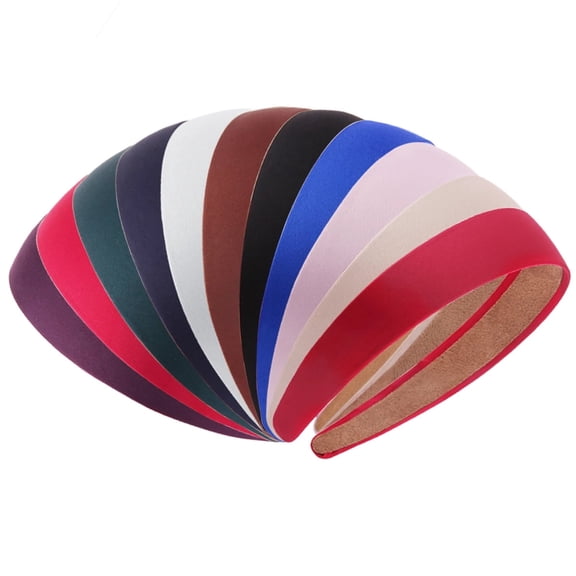 Headbands for Women 1.1in Width Soft Fabric Hairbands No Slip Cute Hair Bands for Girls, Random Color, Pack of 12