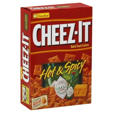 Cheez It Baked Hot & Spicy Real Cheese Snack Crackers, 13.7 Oz.