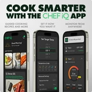 iQ Sense by CHEF iQ Smart Wireless Meat Thermometer, WiFi Unlimited Range, 5 Sensors, 4 Ultra-Thin Probes - Gen 3