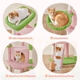 thumbnail image 4 of Yaheetech 42" Height Cactus Cat Tree with Scratching Posts, Basket & Ladder, Pink/Green, 4 of 7