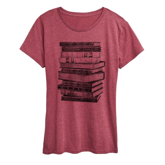 Instant Message - Stacked Books Short Sleeve Graphic T-Shirt