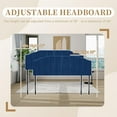 thumbnail image 4 of Upholstered Headboard for Full/Queen Beds - Arched Headboard Wall Mount & Bed Frame Mount, Adjustable Height, Velvet Tufted Modern Vertical Channel Design (Blue, Queen), 4 of 5